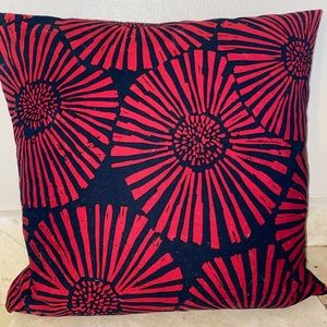 Red and Black Floral Modern Decorative Pillow